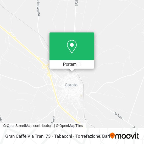 Mappa Gran Caffè Via Trani 73 - Tabacchi - Torrefazione