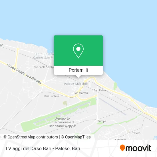 Mappa I Viaggi dell'Orso Bari - Palese
