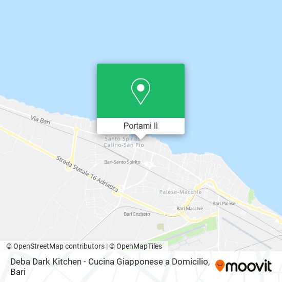 Mappa Deba Dark Kitchen - Cucina Giapponese a Domicilio