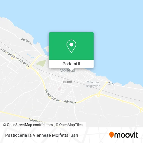 Mappa Pasticceria la Viennese Molfetta