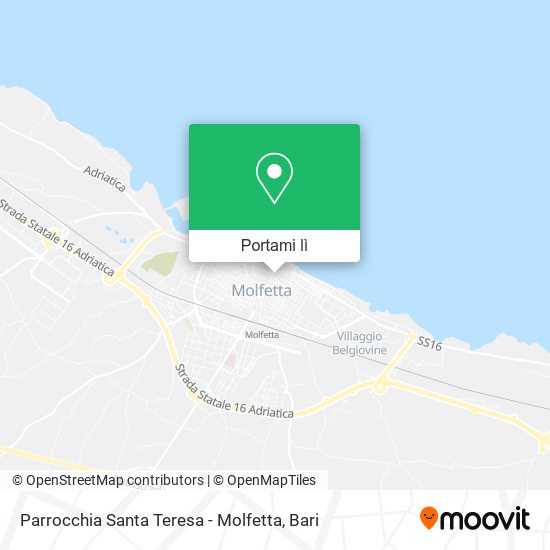 Mappa Parrocchia Santa Teresa - Molfetta
