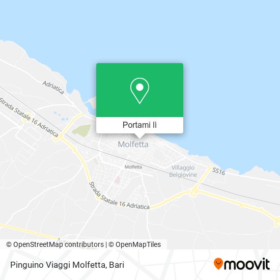 Mappa Pinguino Viaggi Molfetta