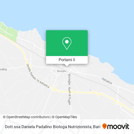 Mappa Dott.ssa Daniela Padalino Biologa Nutrizionista