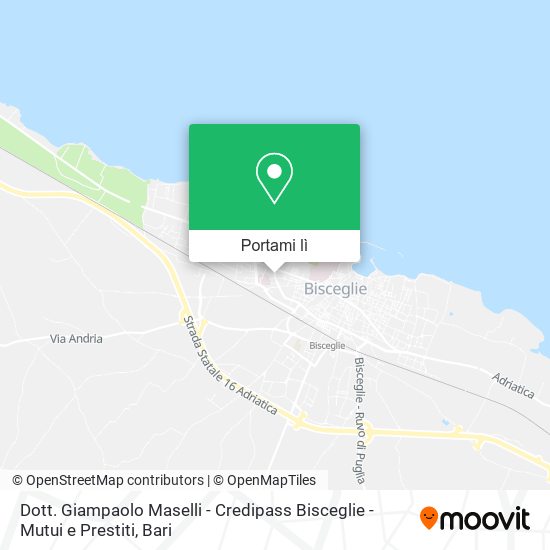 Mappa Dott. Giampaolo Maselli - Credipass Bisceglie - Mutui e Prestiti