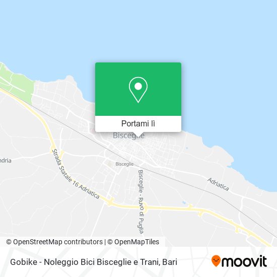 Mappa Gobike - Noleggio Bici Bisceglie e Trani
