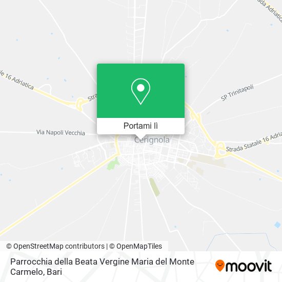 Mappa Parrocchia della Beata Vergine Maria del Monte Carmelo