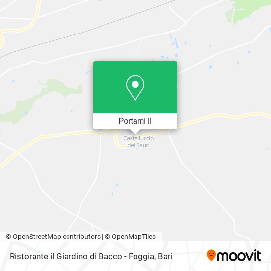 Mappa Ristorante il Giardino di Bacco - Foggia