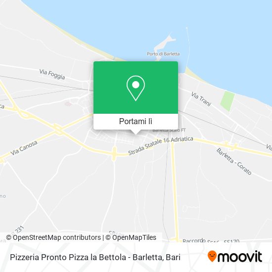 Mappa Pizzeria Pronto Pizza la Bettola - Barletta