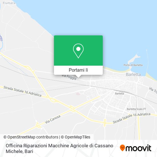 Mappa Officina Riparazioni Macchine Agricole di Cassano Michele