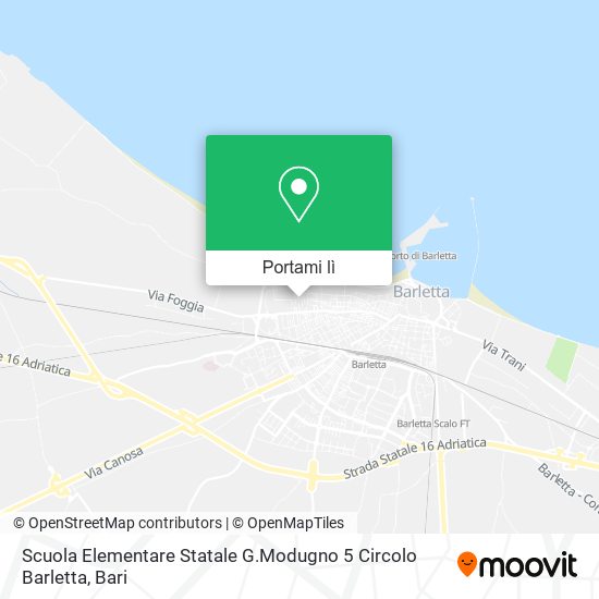 Mappa Scuola Elementare Statale G.Modugno 5 Circolo Barletta
