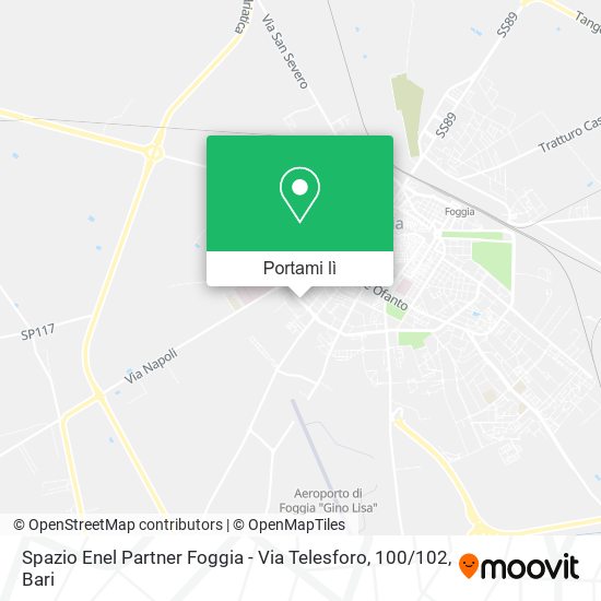Mappa Spazio Enel Partner Foggia - Via Telesforo, 100 / 102