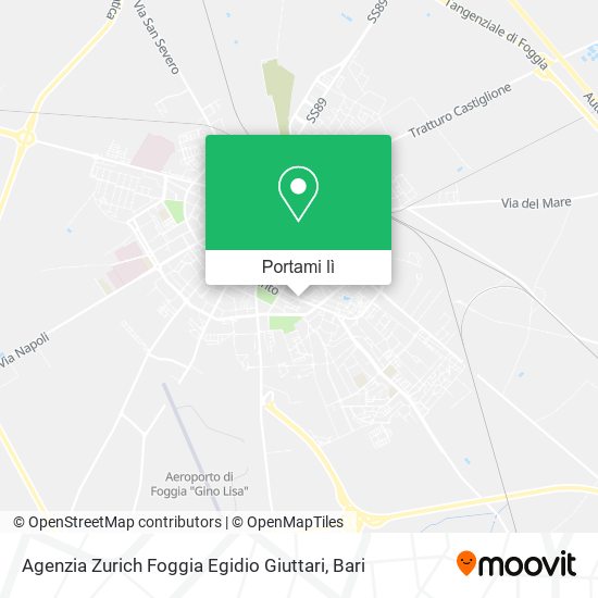Mappa Agenzia Zurich Foggia Egidio Giuttari