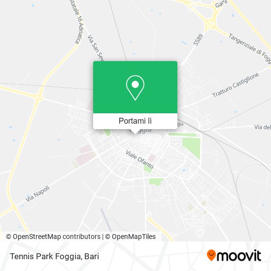 Mappa Tennis Park Foggia