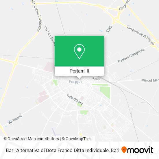 Mappa Bar l'Alternativa di Dota Franco Ditta Individuale