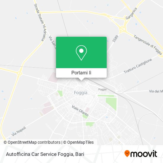 Mappa Autofficina Car Service Foggia