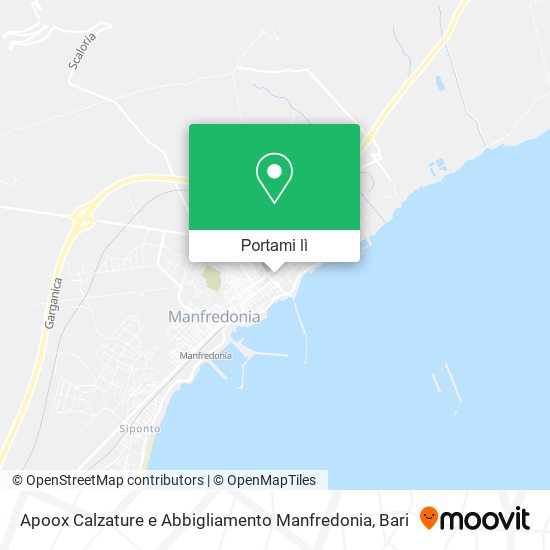 Mappa Apoox Calzature e Abbigliamento Manfredonia
