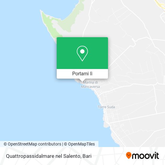 Mappa Quattropassidalmare nel Salento