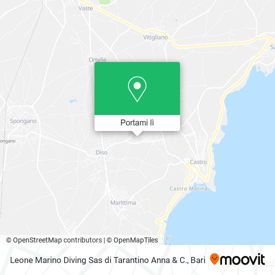Mappa Leone Marino Diving Sas di Tarantino Anna & C.