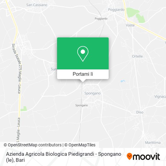 Mappa Azienda Agricola Biologica Piedigrandi - Spongano (le)