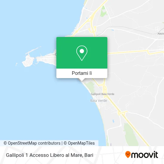 Mappa Gallipoli 1 Accesso Libero al Mare
