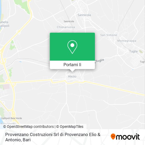 Mappa Provenzano Costruzioni Srl di Provenzano Elio & Antonio