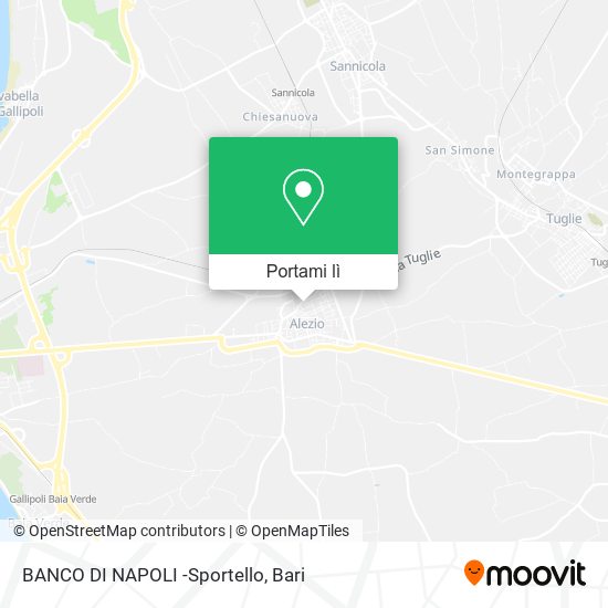 Mappa BANCO DI NAPOLI -Sportello