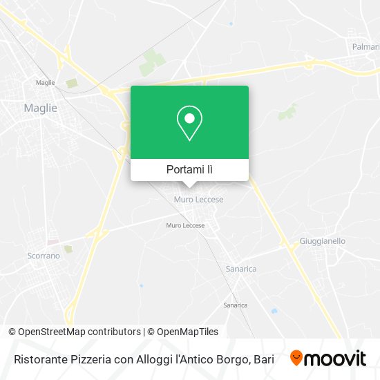 Mappa Ristorante Pizzeria con Alloggi l'Antico Borgo