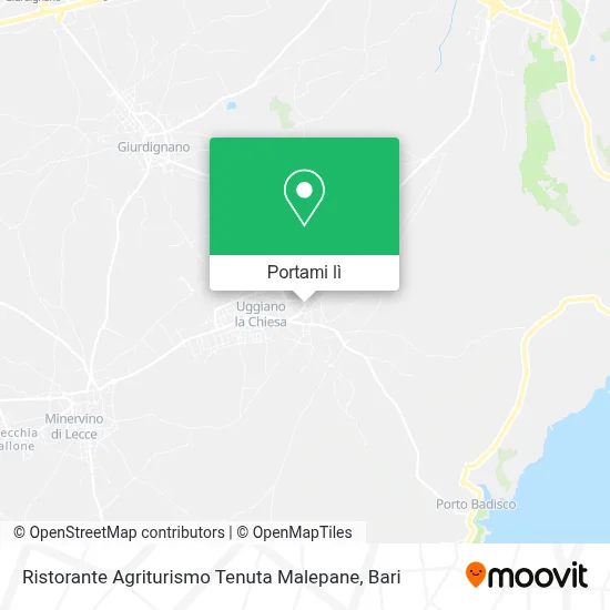 Mappa Ristorante Agriturismo Tenuta Malepane