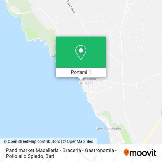 Mappa Pandimarket Macelleria - Braceria - Gastronomia - Pollo allo Spiedo