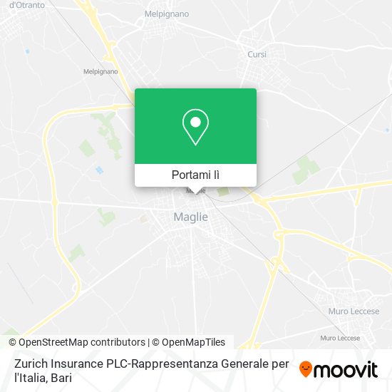 Mappa Zurich Insurance PLC-Rappresentanza Generale per l'Italia