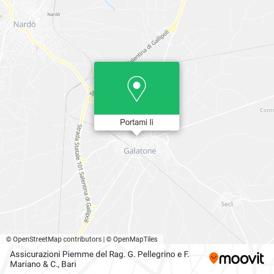 Mappa Assicurazioni Piemme del Rag. G. Pellegrino e F. Mariano & C.