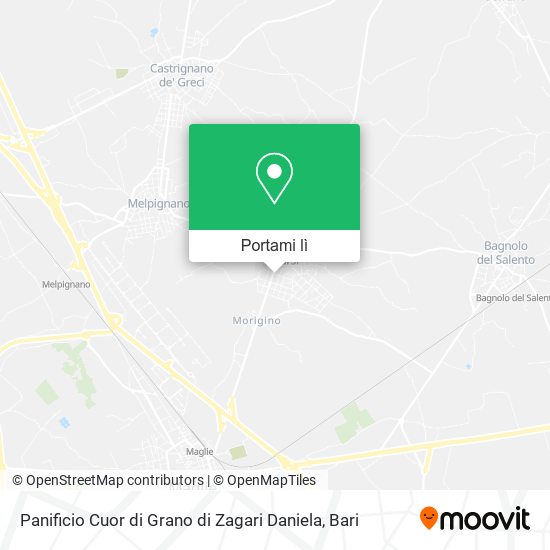 Mappa Panificio Cuor di Grano di Zagari Daniela