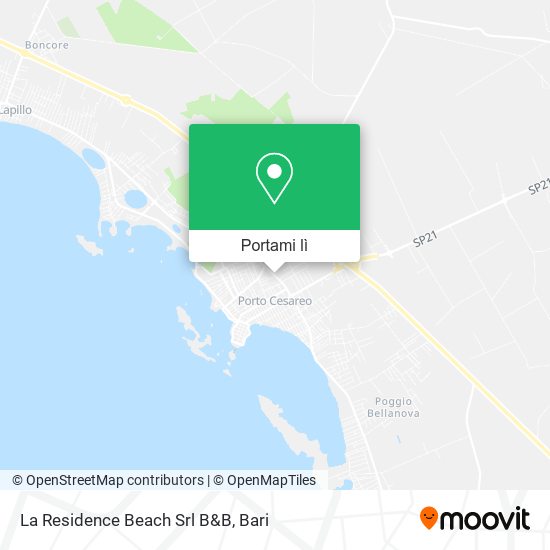 Mappa La Residence Beach Srl B&B