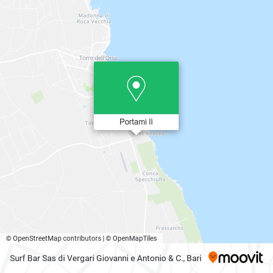Mappa Surf Bar Sas di Vergari Giovanni e Antonio & C.