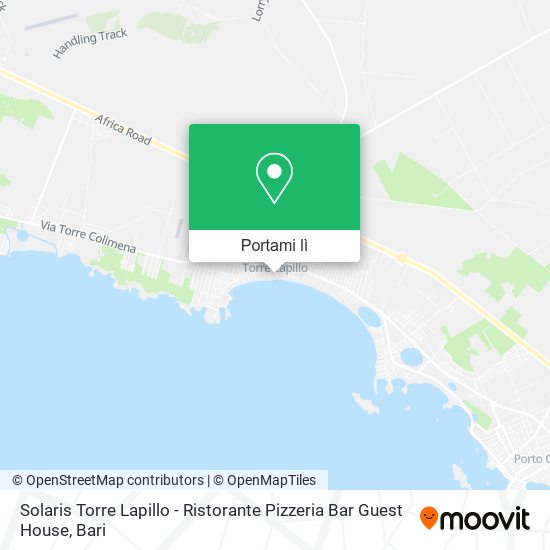 Mappa Solaris Torre Lapillo - Ristorante Pizzeria Bar Guest House