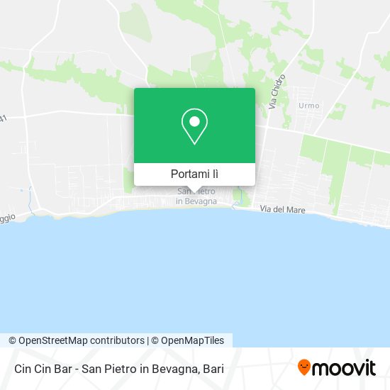 Mappa Cin Cin Bar - San Pietro in Bevagna