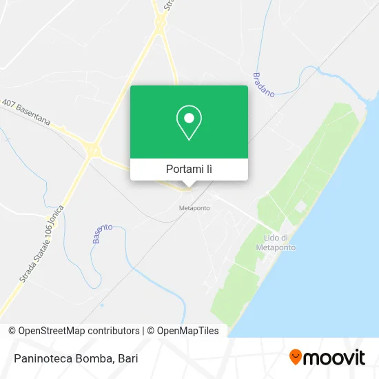 Mappa Paninoteca Bomba