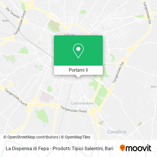 Mappa La Dispensa di Fepa - Prodotti Tipici Salentini