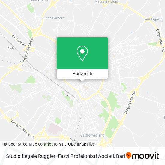 Mappa Studio Legale Ruggieri Fazzi Profeionisti Aociati