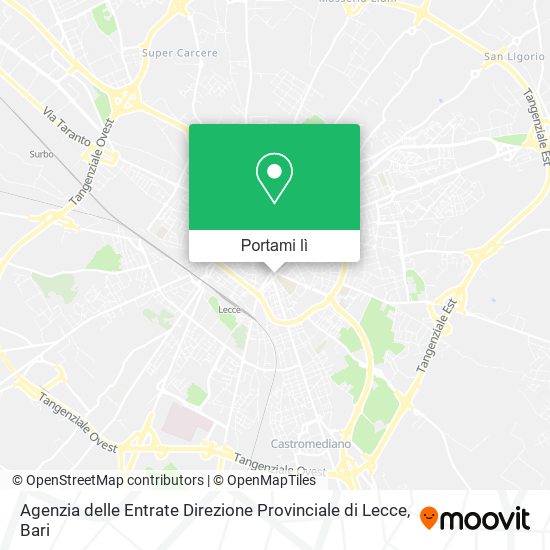 Mappa Agenzia delle Entrate Direzione Provinciale di Lecce