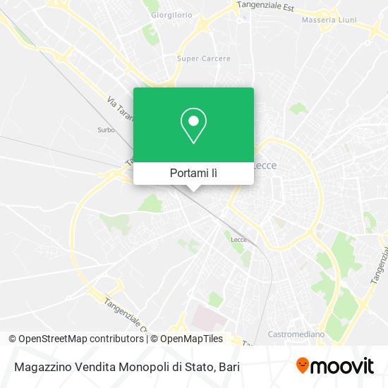 Mappa Magazzino Vendita Monopoli di Stato