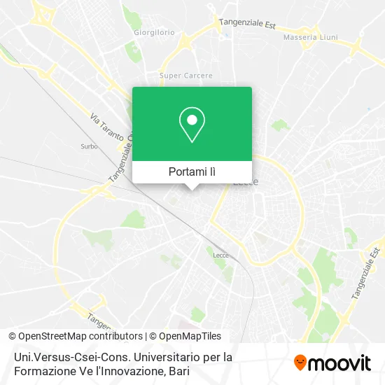 Mappa Uni.Versus-Csei-Cons. Universitario per la Formazione Ve l'Innovazione
