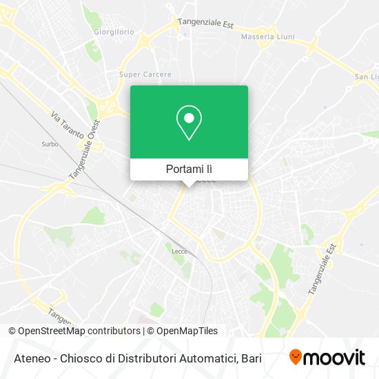 Mappa Ateneo - Chiosco di Distributori Automatici