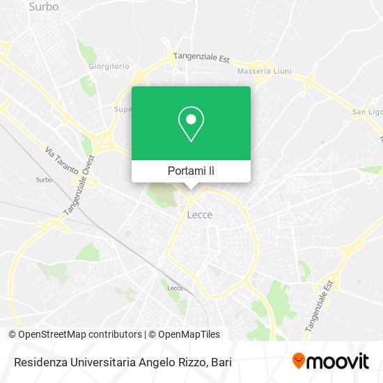 Mappa Residenza Universitaria Angelo Rizzo