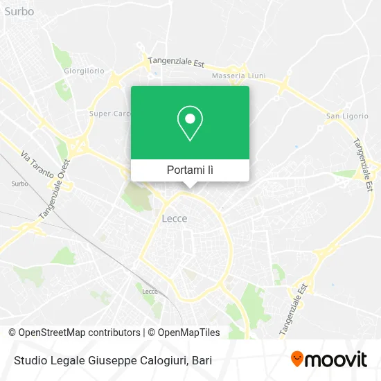 Mappa Studio Legale Giuseppe Calogiuri
