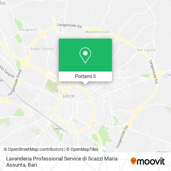 Mappa Lavanderia Professional Service di Scazzi Maria Assunta