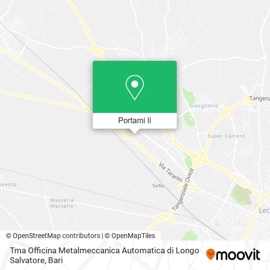Mappa Tma Officina Metalmeccanica Automatica di Longo Salvatore