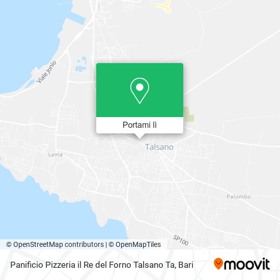 Mappa Panificio Pizzeria il Re del Forno Talsano Ta