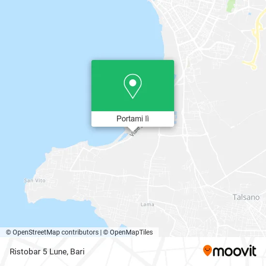 Mappa Ristobar 5 Lune