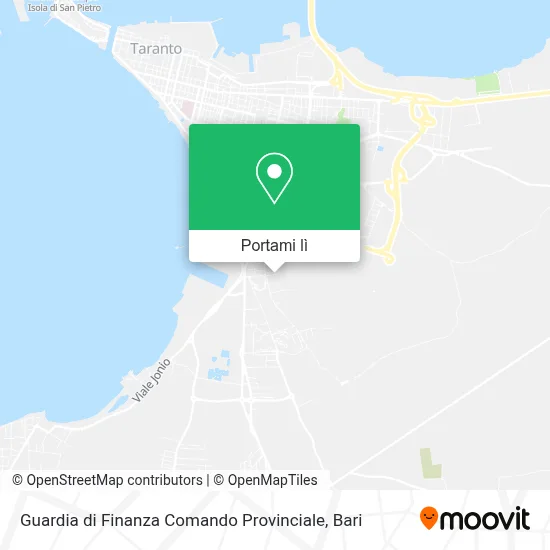 Mappa Guardia di Finanza Comando Provinciale